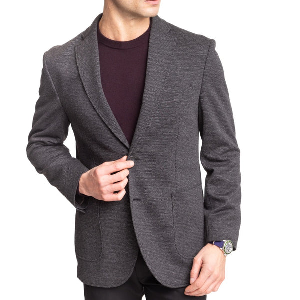 Basket Weave Knit Sport Coat